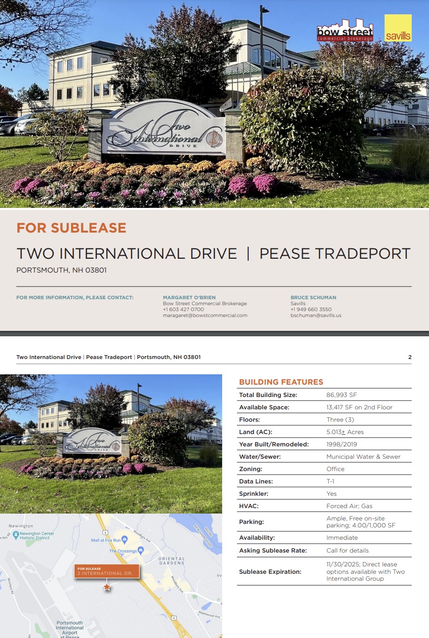 2 intl drive portsmouth nh for lease